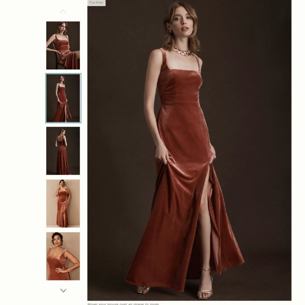 Jenny Yoo Mara Velvet Maxi Dress - Size 4, English Rose